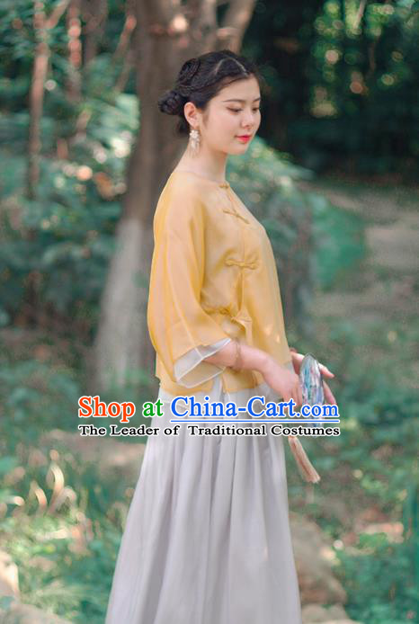 Traditional Ancient Chinese Young Women Cheongsam Dress Republic of China Tangsuit Stand Collar Blouse Dress Tang Suit Clothing for Women