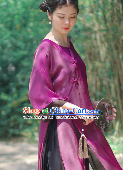 Traditional Ancient Chinese Young Women Cheongsam Dress Republic of China Tangsuit Stand Collar Blouse Dress Tang Suit Clothing for Women