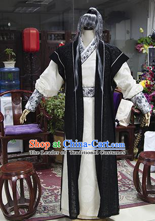 Traditional Ancient Chinese Swordsman Costume, Asian Chinese Song Dynasty Kawaler Clothing for Men
