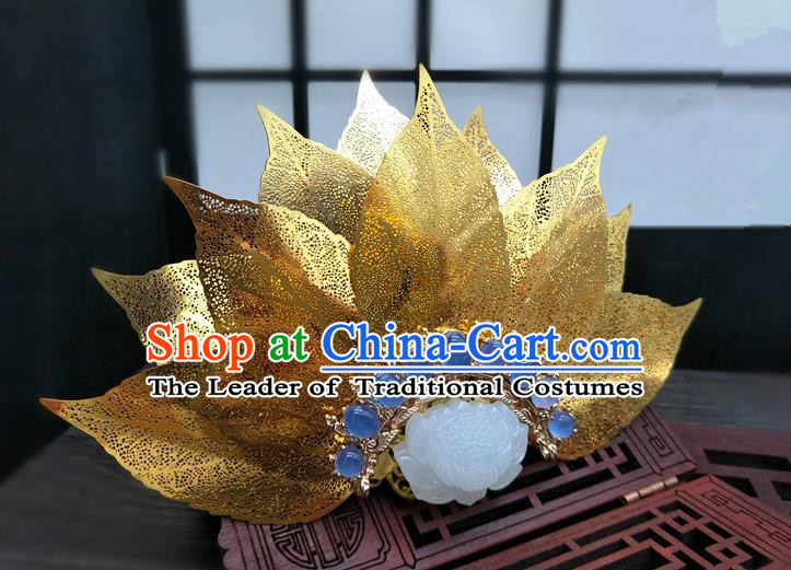 Chinese Ancient Style Hair Jewelry Accessories Xiuhe Suit Hairpins Headwear Headdress Bride Hair Fascinators for Women