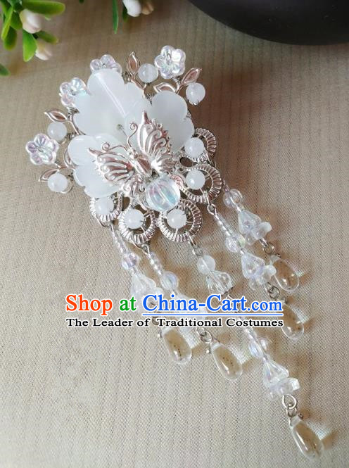 Traditional Chinese Ancient Classical Hair Accessories Hanfu Butterfly Tassel Hair Stick Step Shake Hairpins for Women