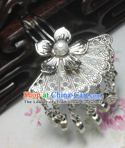 Traditional Chinese Ancient Classical Hair Accessories Hanfu Tassel Hair Clip Bride Hairpins for Women