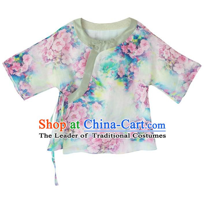 Traditional Ancient Chinese Young Women Cheongsam Dress Republic of China Tangsuit Stand Collar Blouse Dress Tang Suit Clothing for Women