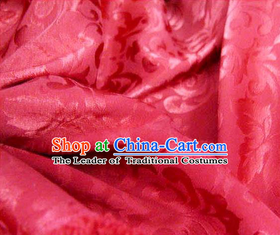 Chinese Traditional Royal Palace Pattern Design Hanfu Red Brocade Fabric Ancient Costume Tang Suit Cheongsam Material