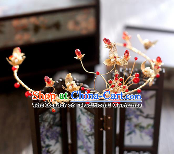 Chinese Hair Jewelry Accessories Xiuhe Suit Hairpins Headwear Headdress Hair Crown for Women