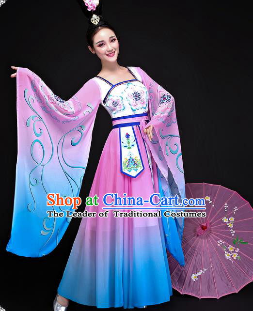 Traditional Chinese Ancient Classical Dance Hanfu Clothing Tang Dynasty Princess Embroidered Costume for Women
