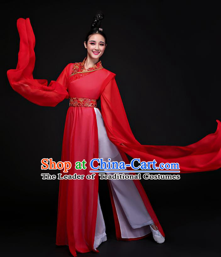 Traditional Chinese Yangge Fan Dancing Costume Modern Dance Dress Clothing