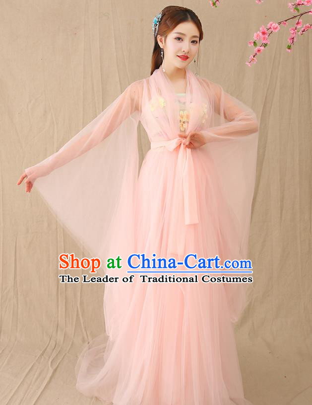 Traditional Chinese Tang Dynasty Palace Lady Hanfu Costume, China Ancient Princess Fairy Embroidered Clothing for Women