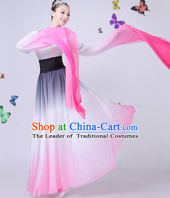 Traditional Chinese Modern Dance Opening Dance Clothing Chorus Folk Umbrella Dance Water Sleeve Dress for Women