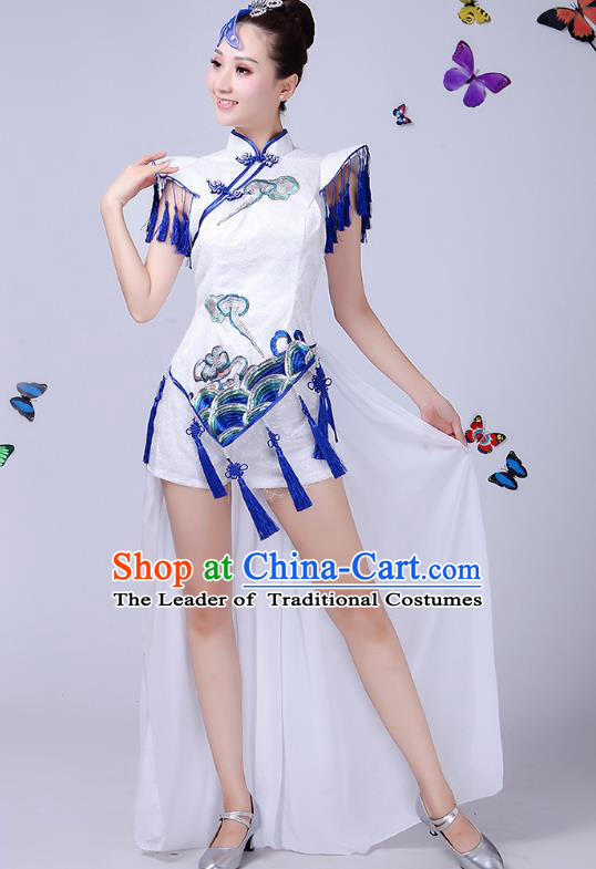 Traditional Chinese Modern Dance Opening Dance Clothing Chorus Jazz Dance Embroidered Costume for Women