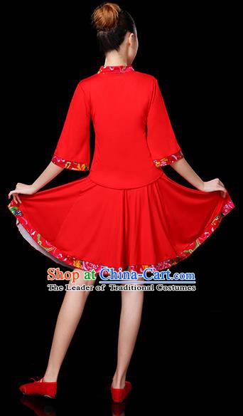 Traditional Chinese Yangge Fan Dancing Costume Classical Dance Modern Dance Dress Clothing