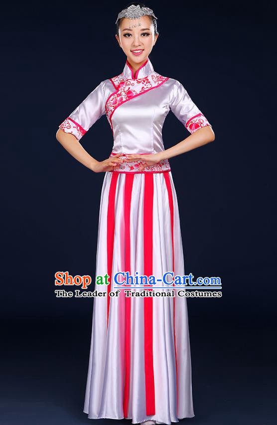 Traditional Chinese Modern Dance Opening Dance Clothing Chorus Classical Dance Red Dress for Women
