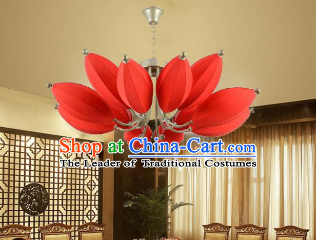 Chinese White Gourd Silk Table Palace Lantern  Replica Palace Lamp