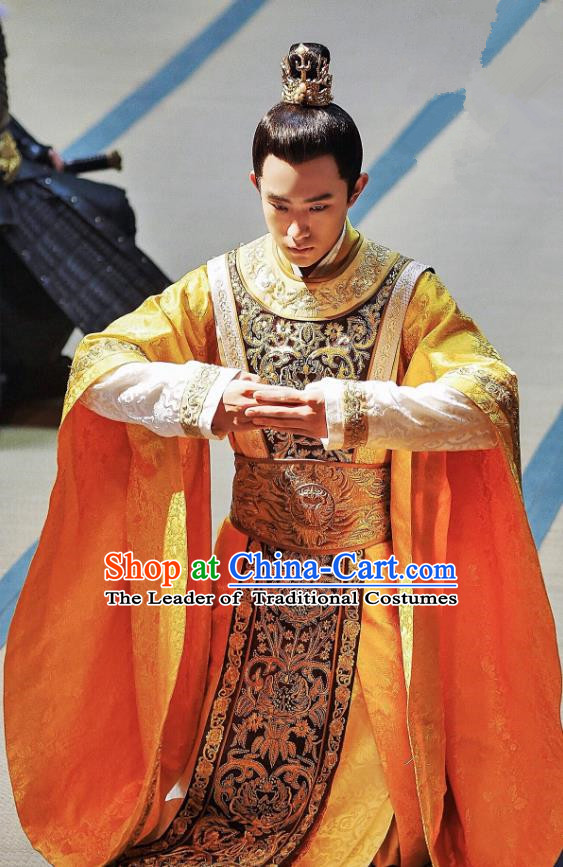 Traditional Chinese Tang Dynasty Imperial Prince Clothing Ancient Nobility Childe Embroidered Costume for Men