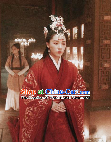 Traditional Ancient Chinese Costume Elegant  Han Dynasty Hanfu Embroidered Clothing