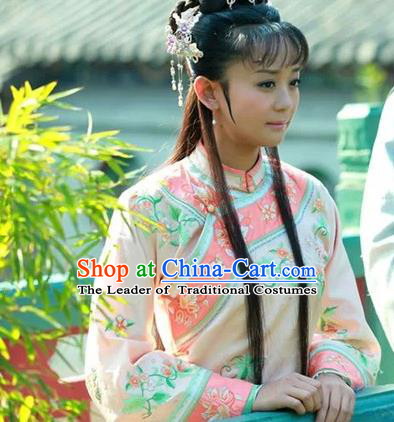 Traditional Ancient Chinese Imperial Consort Costume Xiuhe Suit, Chinese Qing Dynasty Manchu Dress, Cosplay Chinese Mandchous Imperial Princess Clothing for Women