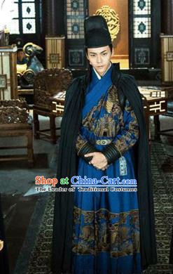 Traditional Ancient Chinese Ming Dynasty Imperial Bodyguard Costume, Imperial Guards Dress Hanfu Clothing for Men