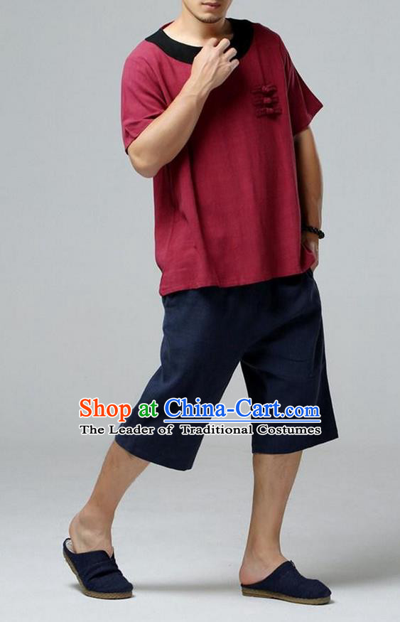 Top Chinese National Tang Suits Frock Costume Martial Arts Kung Fu Training Uniform Kung fu Unlined Upper Garment Chinese Male Zen Suit Gongfu Shaolin Wushu Clothing for Men