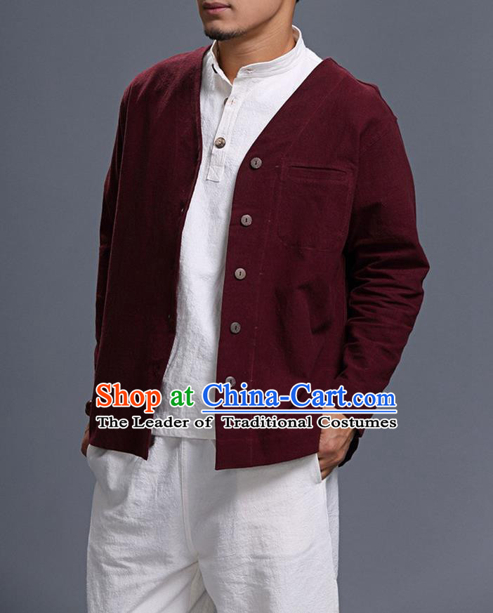 Top Chinese National Tang Suits Frock Costume Martial Arts Kung Fu Training Uniform Kung fu Unlined Upper Garment Chinese Male Zen Suit Gongfu Shaolin Wushu Clothing for Men
