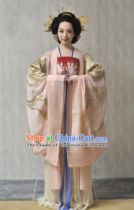 Traditional Ancient Chinese Female Costume Wide Sleeve Cardigan, Elegant Hanfu Clothing Chinese Qing Dynasty Palace Princess Embroidered Phoenix Clothing for Women