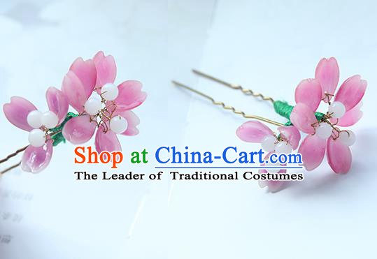 Traditional Handmade Chinese Ancient Princess Classical Hanfu Accessories Jewellery Flowers Hair Sticks Hair Claws, Hair Fascinators Hairpins for Women