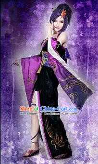 Traditional Ancient Chinese Classical Cartoon Character Fairy Uniform Cosplay Game Role Han Dynasty Swordmen Imperial Consort Costume Complete Set for Women