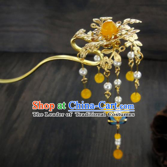 Chinese Ancient Style Hair Jewelry Accessories Hairpins Headwear Headdress Hair Fascinators for Women