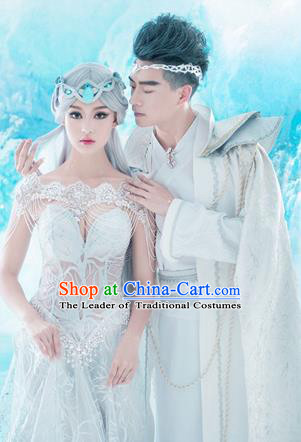 Traditional Ancient Chinese Imperial Costume Complete Set, Chinese Tang Dynasty Couple Dress, Cosplay Fairy Tale Chinese Peri Imperial Princess Clothing for Women for Men
