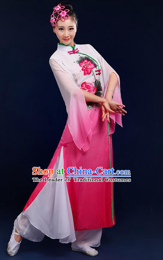 Traditional Chinese Yangge Fan Dancing Costume