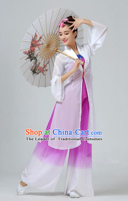Traditional Chinese Yangge Fan Dancing Costume, Folk Dance Yangko Mandarin Collar Uniforms, Classic Umbrella Dance Elegant Dress Drum Dance Clothing for Women