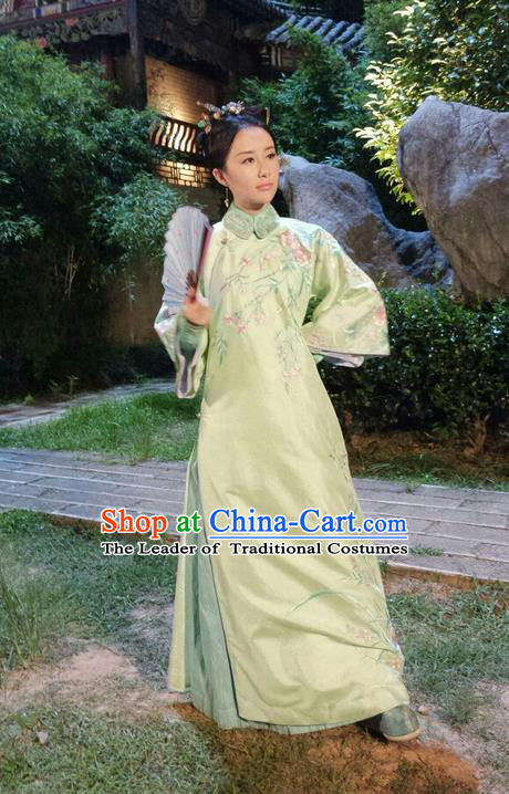 Traditional Ancient Chinese Imperial Princess Costume, Chinese Qing Dynasty Manchu Palace Lady Manchu Nobility Dress, Chinese Legend of Dragon Ball Mandarin Fermale Robes, Ancient China Imperial Concubine Embroidered Clothing for Women