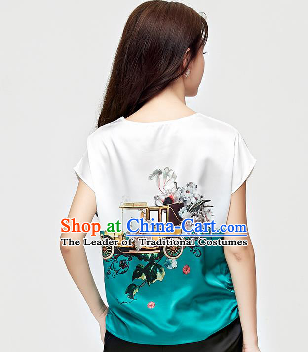 Traditional Ancient Chinese Young Women Cheongsam Dress Republic of China Tangsuit Stand Collar Blouse Dress Tang Suit Clothing for Women