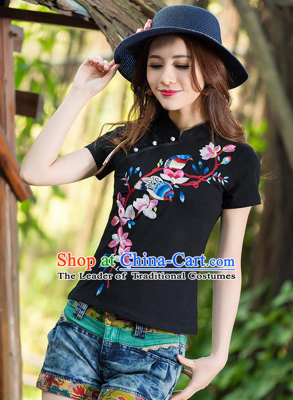 Traditional Ancient Chinese Young Women Cheongsam Dress Republic of China Tangsuit Stand Collar Blouse Dress Tang Suit Clothing for Women