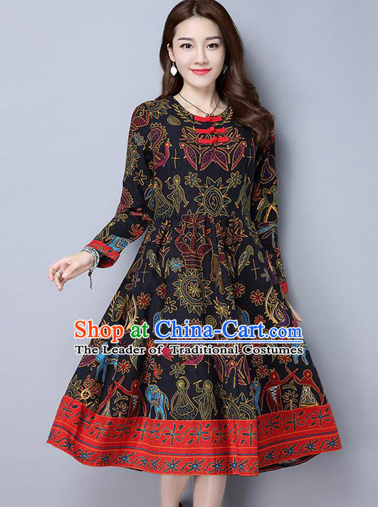Traditional Ancient Chinese Young Women Cheongsam Dress Republic of China Tangsuit Stand Collar Blouse Dress Tang Suit Clothing for Women