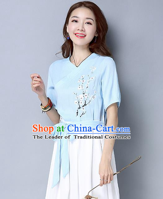 Traditional Ancient Chinese Young Women Cheongsam Dress Republic of China Tangsuit Stand Collar Blouse Dress Tang Suit Clothing for Women