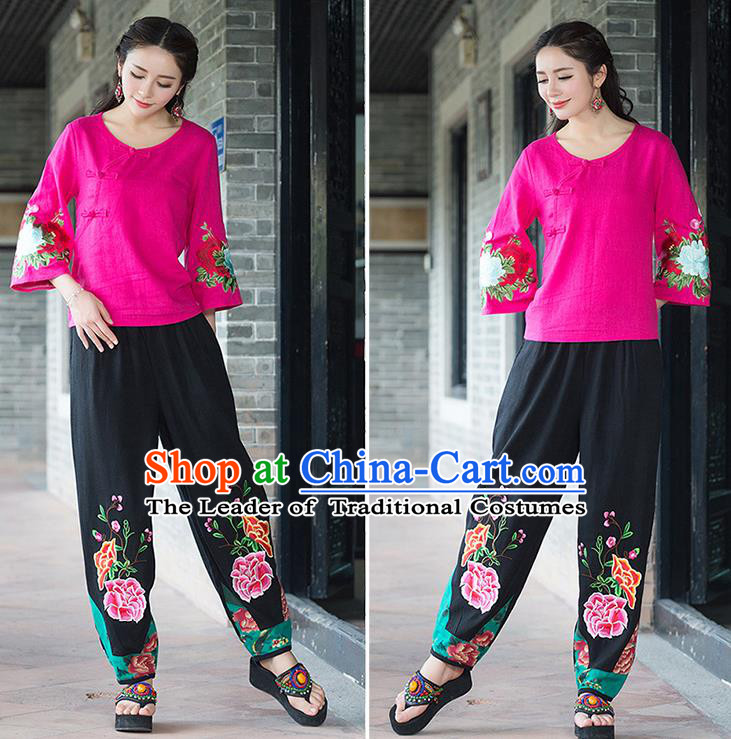 Traditional Ancient Chinese Young Women Cheongsam Dress Republic of China Tangsuit Stand Collar Blouse Dress Tang Suit Clothing for Women