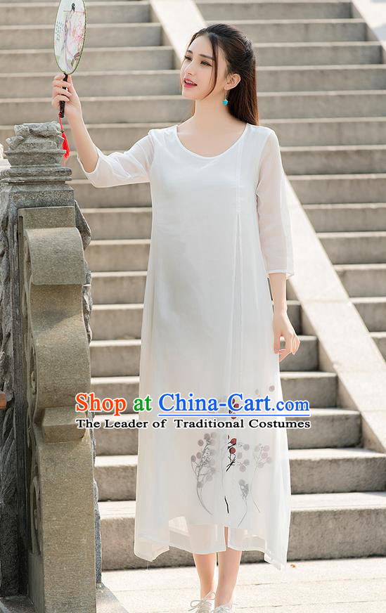 Traditional Ancient Chinese Young Women Cheongsam Dress Republic of China Tangsuit Stand Collar Blouse Dress Tang Suit Clothing for Women
