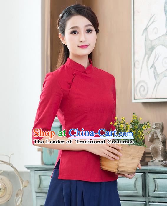 Traditional Ancient Chinese Young Women Cheongsam Dress Republic of China Tangsuit Stand Collar Blouse Dress Tang Suit Clothing for Women