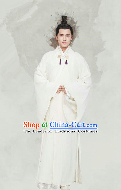 Traditional Chinese Ancient Imperial Prince Costume, China Tang Dynasty Nobility Childe Clothing and Handmade Headpiece Complete Set for Men