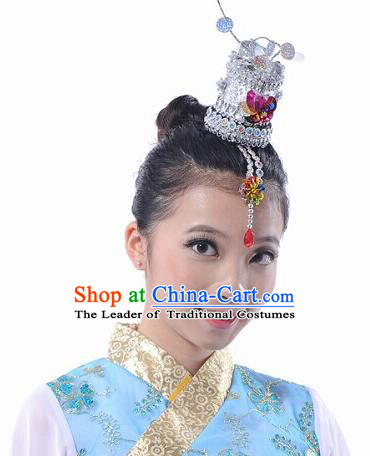 Traditional Chinese Korean Nationality Dance Headwear, Chinese Minority Nationality Folk Dancing Headpiece for Women