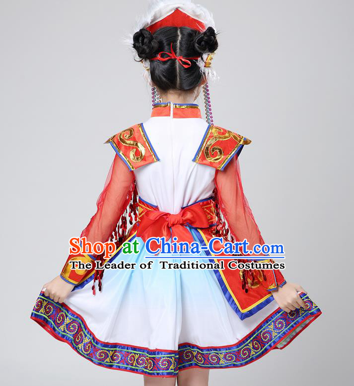 Traditional Chinese Yangge Fan Dancing Costume and Accessories