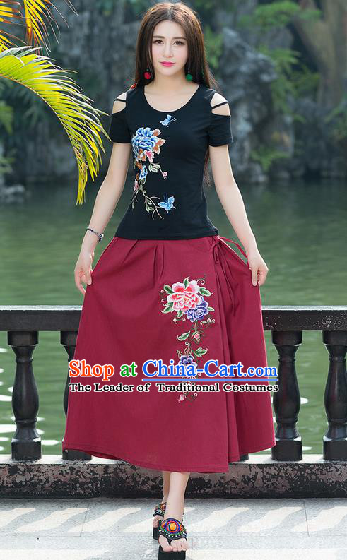 Traditional Ancient Chinese Young Women Cheongsam Dress Republic of China Tangsuit Stand Collar Blouse Dress Tang Suit Clothing for Women