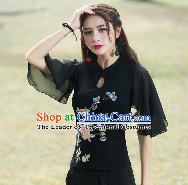 Traditional Ancient Chinese Young Women Cheongsam Dress Republic of China Tangsuit Stand Collar Blouse Dress Tang Suit Clothing for Women