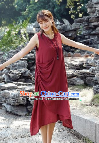 Traditional Ancient Chinese Young Women Cheongsam Dress Republic of China Tangsuit Stand Collar Blouse Dress Tang Suit Clothing for Women