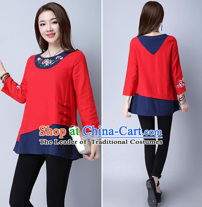 Traditional Ancient Chinese Young Women Cheongsam Dress Republic of China Tangsuit Stand Collar Blouse Dress Tang Suit Clothing for Women