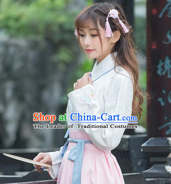 Traditional Ancient Chinese Young Women Cheongsam Dress Republic of China Tangsuit Stand Collar Blouse Dress Tang Suit Clothing for Women