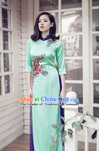 Vietnamese Trational Dress Vietnam Ao Dai Cheongsam Clothing