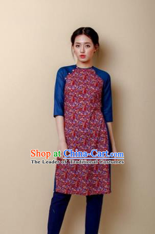 Traditional Top Grade Asian Vietnamese Costumes Dance Dress, Vietnam National Women Ao Dai Dress Cheongsam Clothing