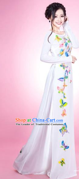 Vietnamese Trational Dress Vietnam Ao Dai Cheongsam Clothing