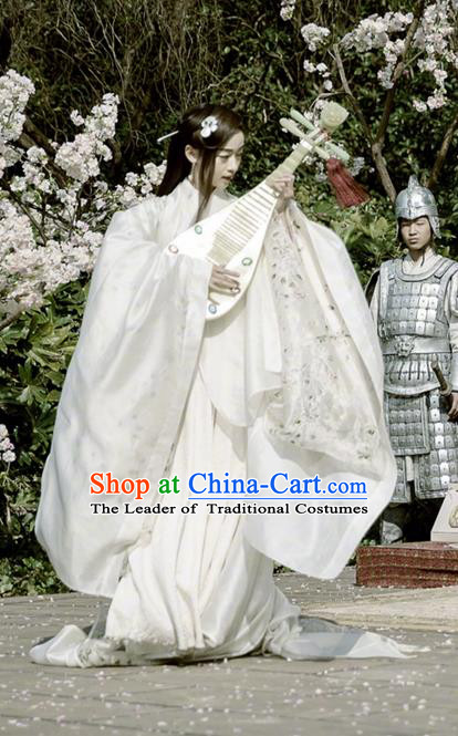 Traditional Chinese Ancient Shang Dynasty Palace Princess Costume, China Mythology Television Zhao Ge Ancient Female Entertainer Dance Clothing and Headwear Complete Set